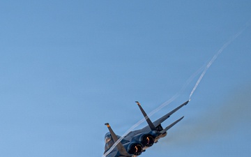 F-15E Strike Eagle aircraft launches in CENTCOM