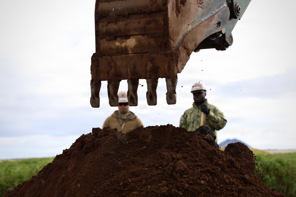 NCB 27 Seabees Prepare Airfield Damage Repair Site During NV26