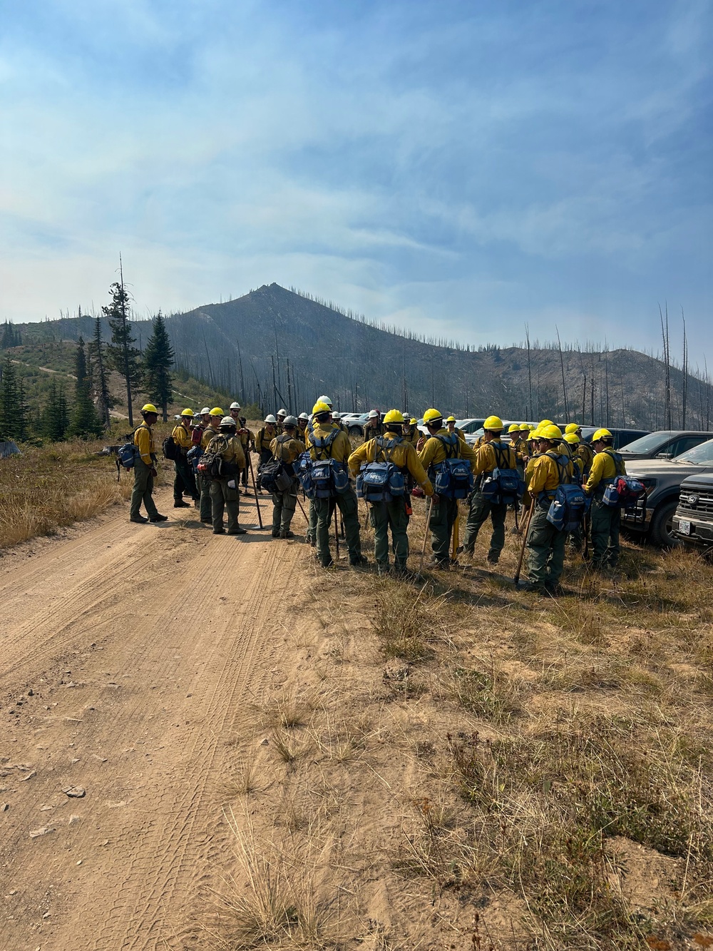 Active-duty U.S. Army Soldiers from 7th Infantry Division activated as wildland firefighters on the Little Giant Fire