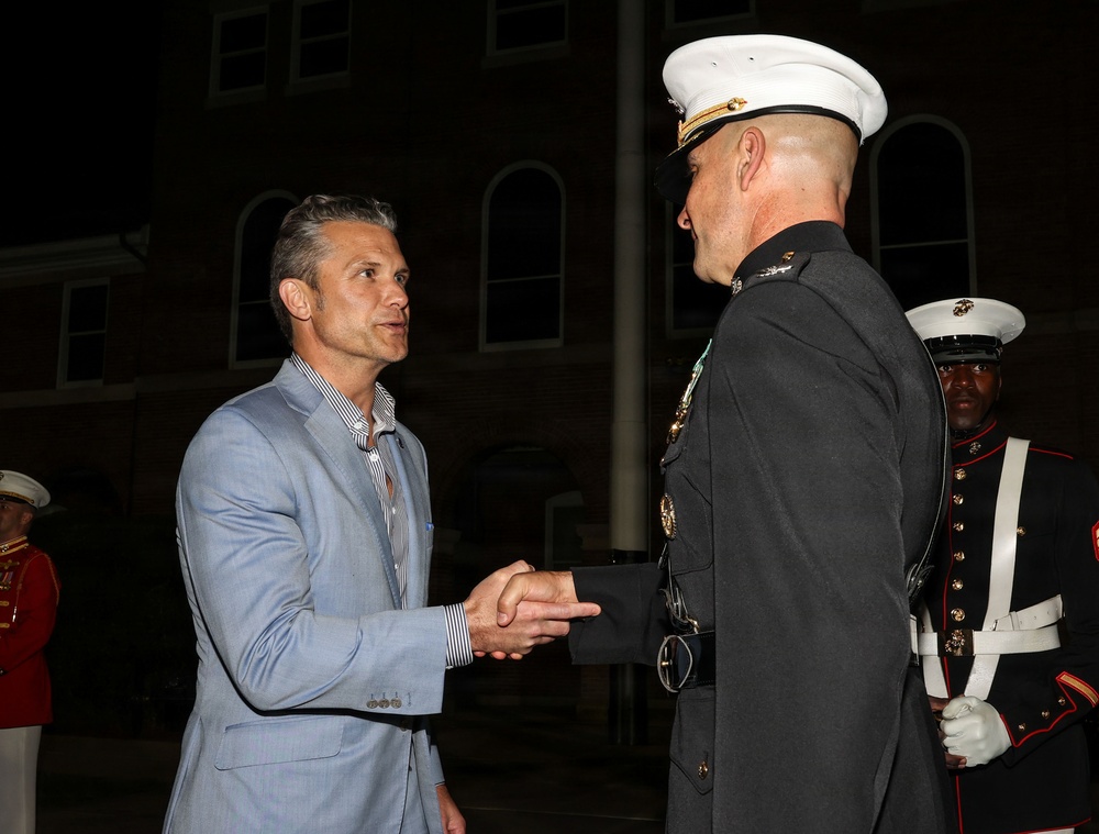 MBW Evening Parade honors Mr. Ricky Buria and the Honorable Dan Scavino