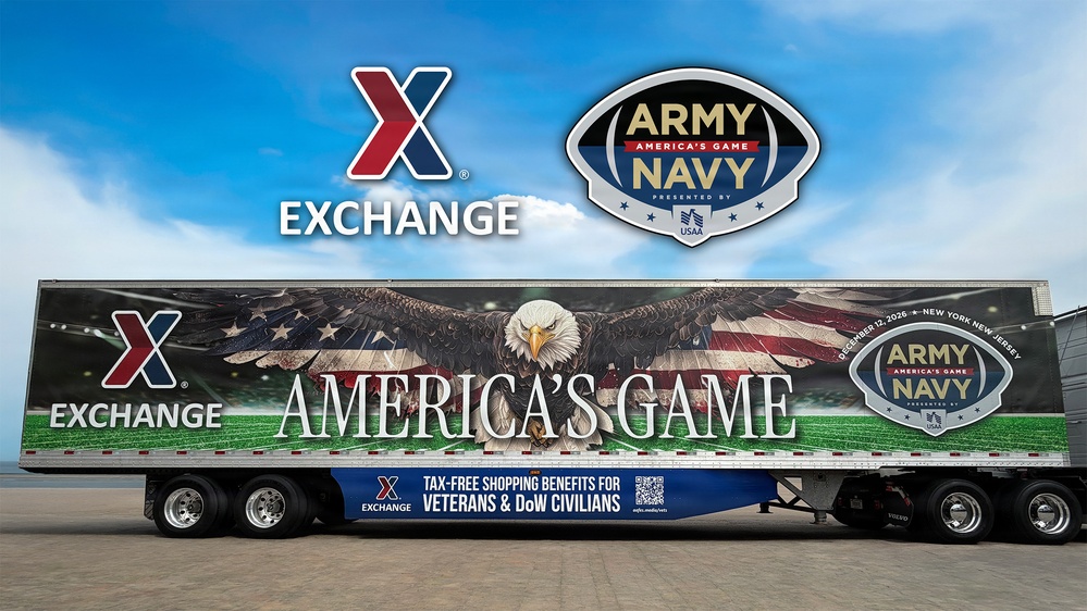 Exchange’s New Army-Navy Game Trailer Wrap Salutes Service, Freedom and America 250
