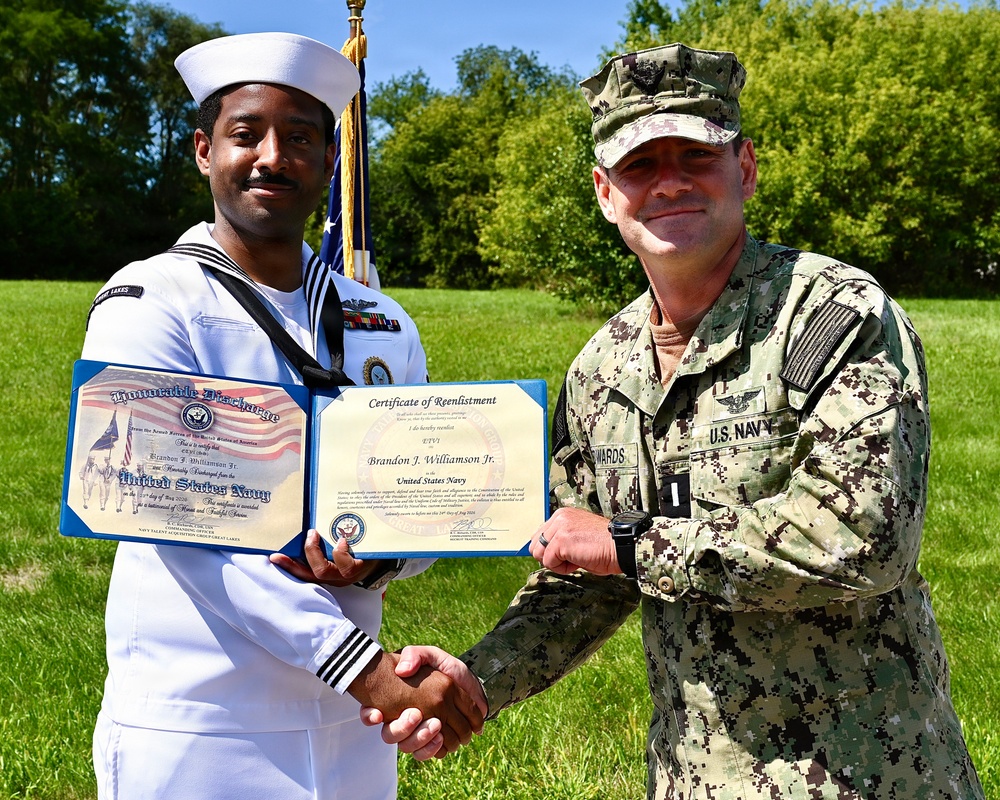 ETV1 Brandon Williamson Reenlistment Ceremony