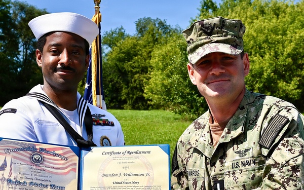 ETV1 Brandon Williamson Reenlistment Ceremony