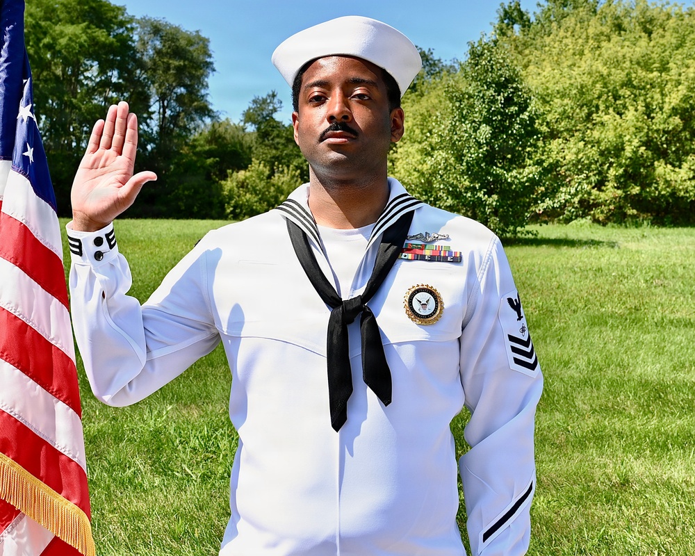 ETV1 Brandon Williamson Reenlistment Ceremony