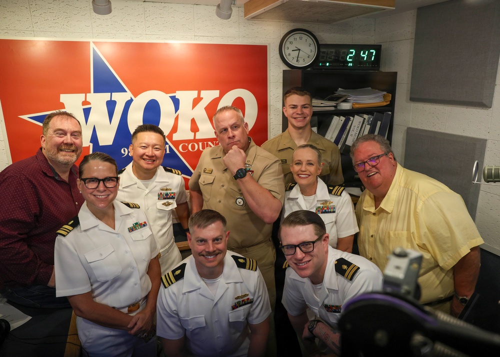 U.S. Navy goes on Live Radio during Burlington Navy Week