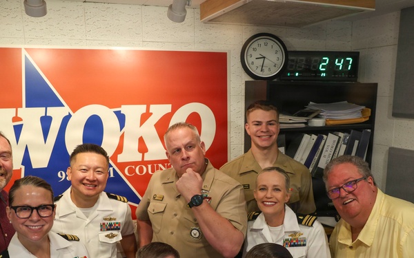 U.S. Navy goes on Live Radio during Burlington Navy Week
