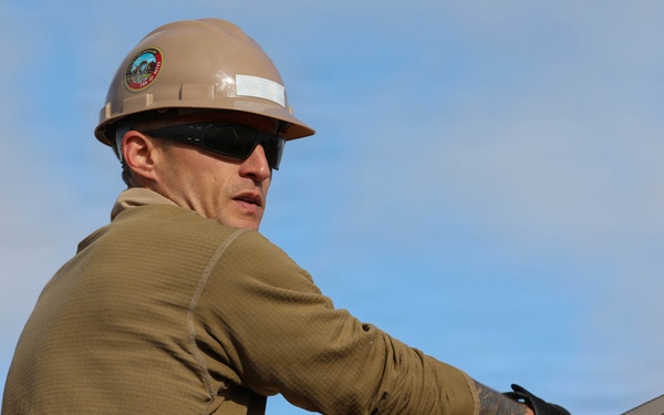 Seabees Build Hut During Northern Viking