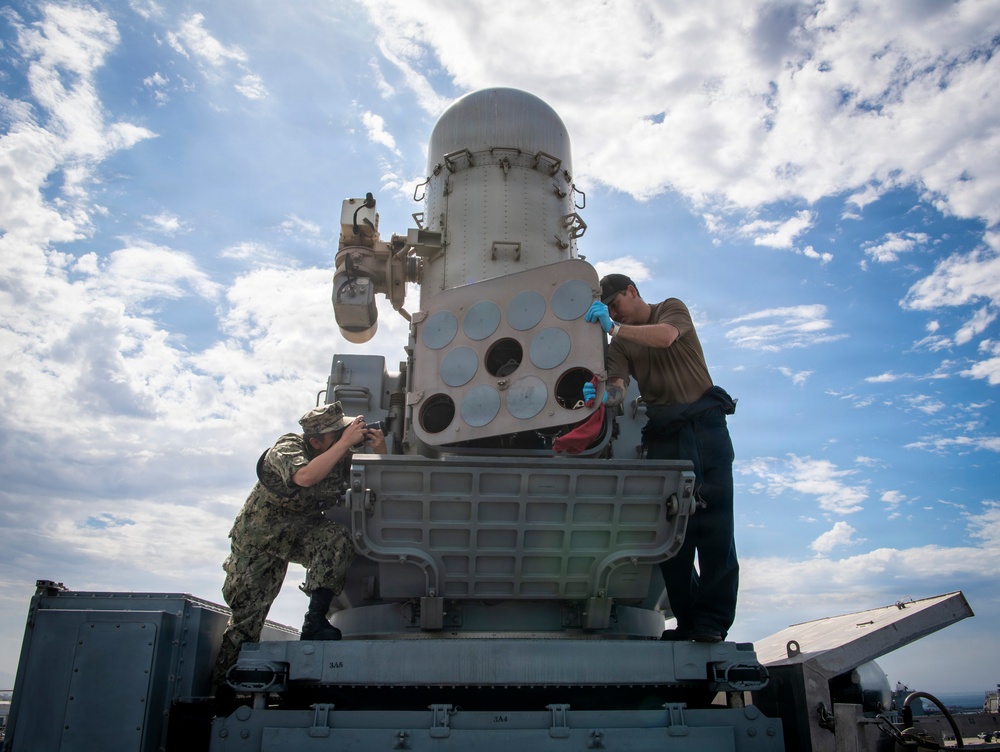 USS Oakland Conducts Post-Fire Maintenance