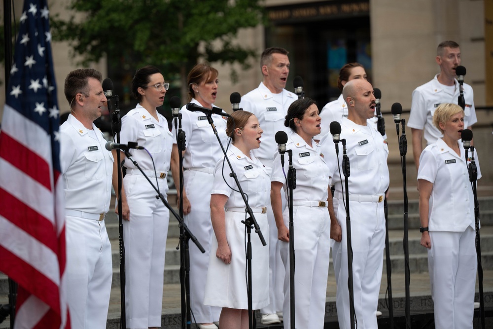 Sea Chanters Chorus performs at U.S. Navy Memorial