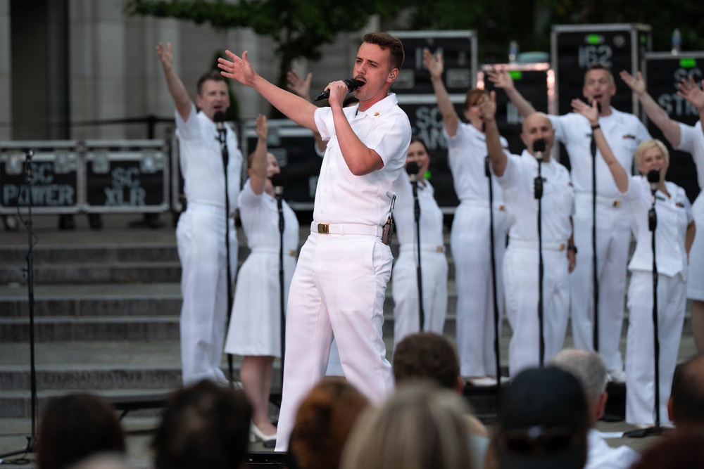 Sea Chanters Chorus performs at U.S. Navy Memorial