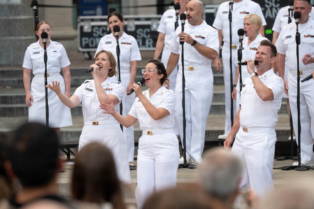 Sea Chanters Chorus performs at U.S. Navy Memorial