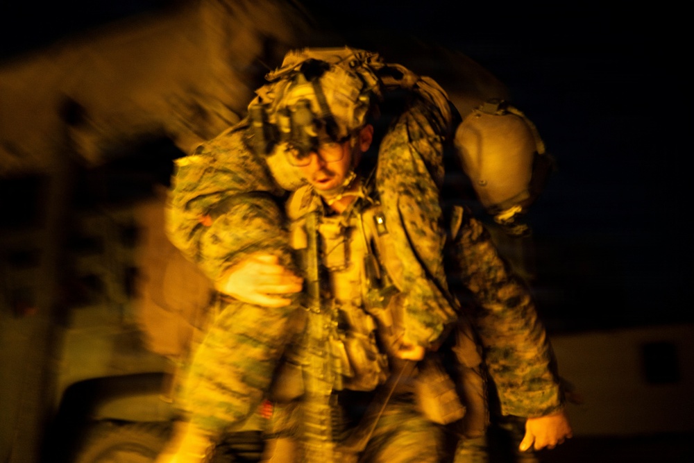 U.S. Marines with 2nd Bn., 1st Marines participate in MWX 4-26