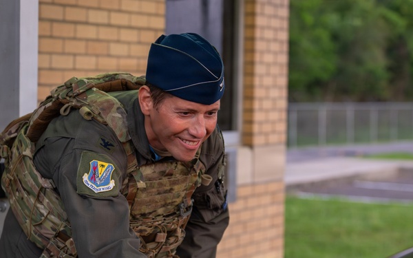 125th Fighter Wing Commander Greets Wing Members at the Gate