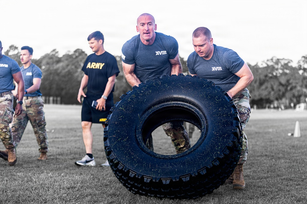 XVIII Airborne Corps' Birthday Team P.T. Competition