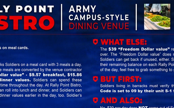 Rally Point Bistro to bring modern Campus-Style Dining model to Fort Bragg