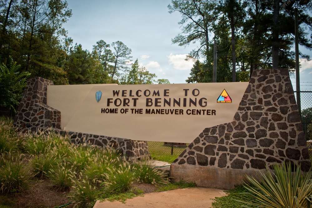 Fort Benning, Georgia stone sign
