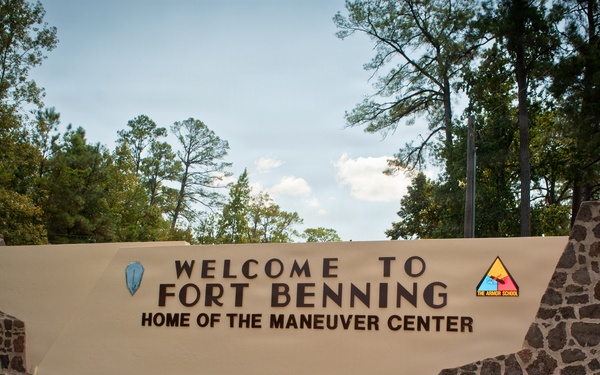 Fort Benning, Georgia stone sign