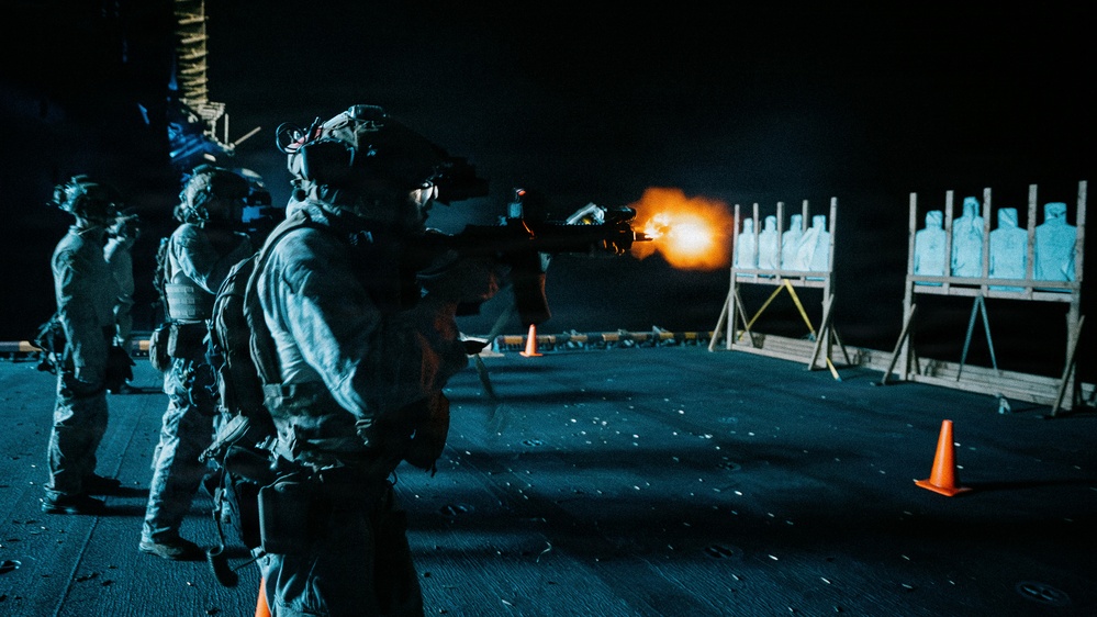 11th MEU Maritime Raid Force Conducts Live-Fire Range Aboard USS Boxer