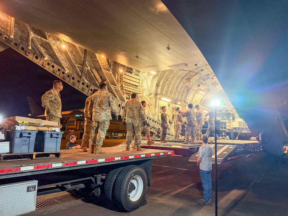 The second flight for Operation TREK808 arrives at Hilo International Airport