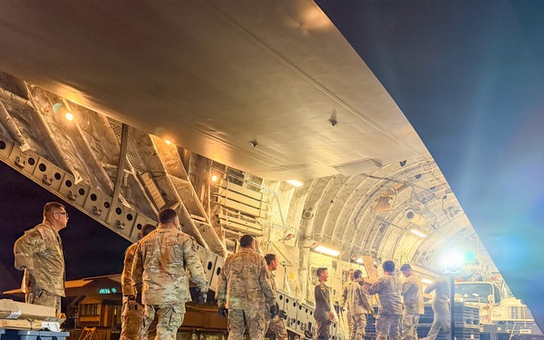 The second flight for Operation TREK808 arrives at Hilo International Airport
