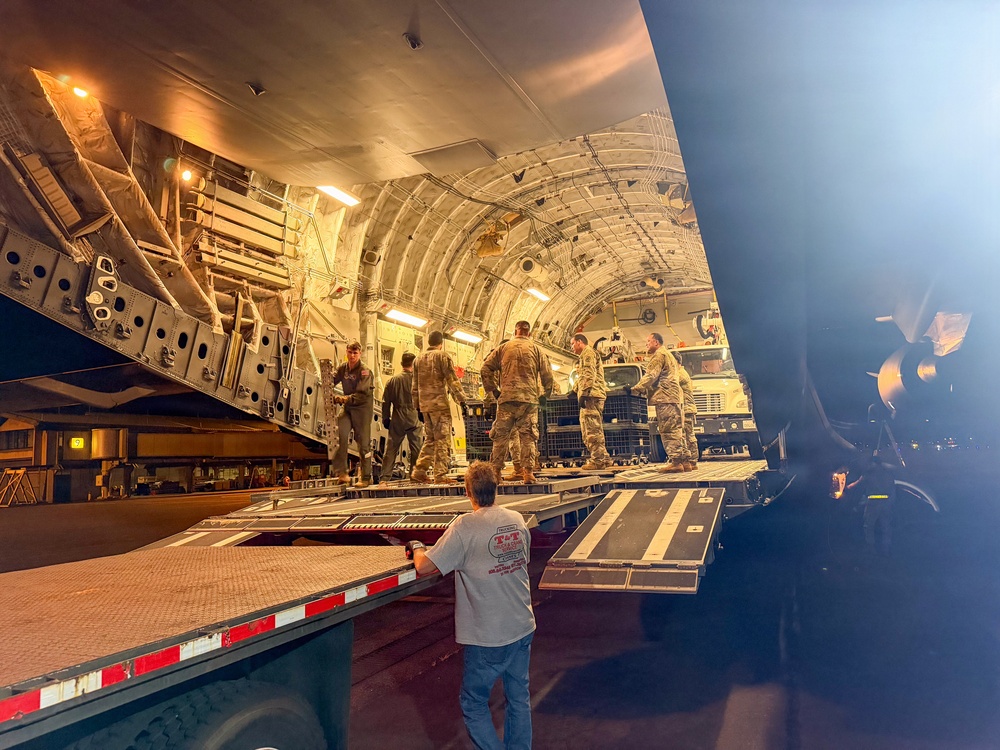The second flight for Operation TREK808 arrives at Hilo International Airport