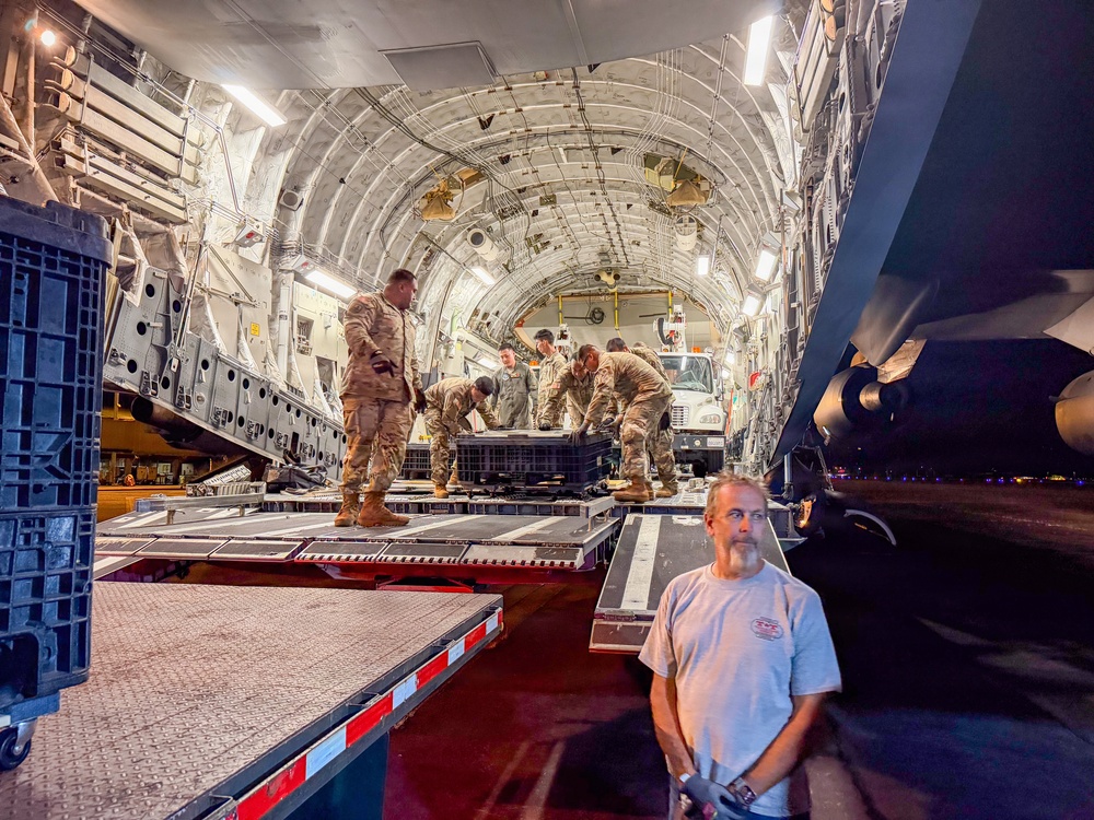 The second flight for Operation TREK808 arrives at Hilo International Airport