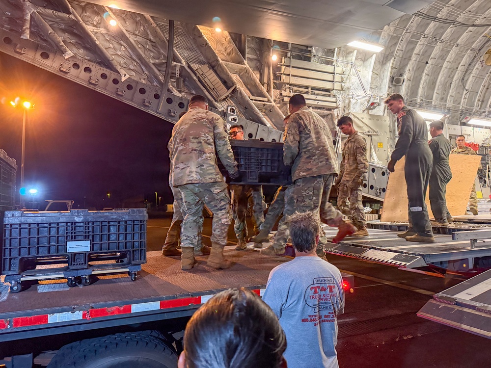 The second flight for Operation TREK808 arrives at Hilo International Airport