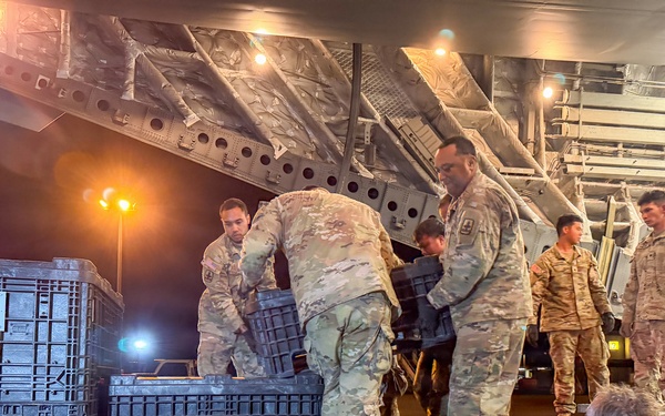 The second flight for Operation TREK808 arrives at Hilo International Airport