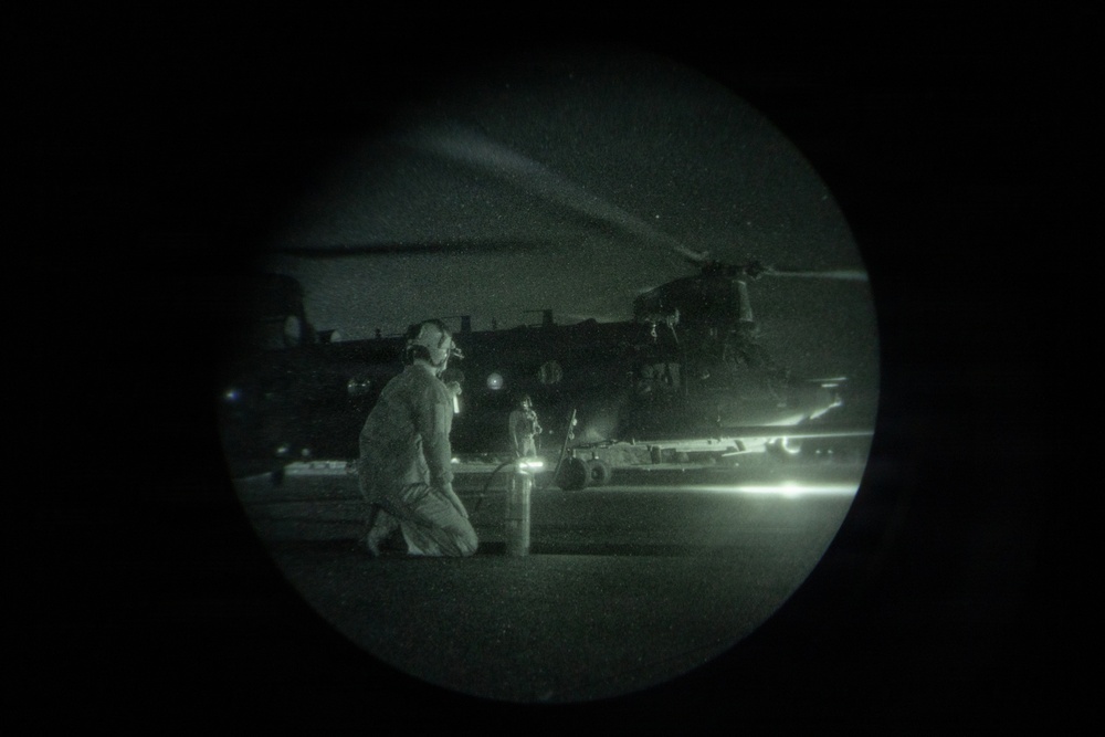 VMGR-152 executes aviation delivered ground refueling training with 160th SOAR