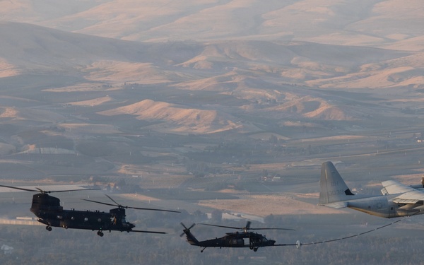VMGR-152, 252, aerial refuels 160th SOAR during Evergreen 26
