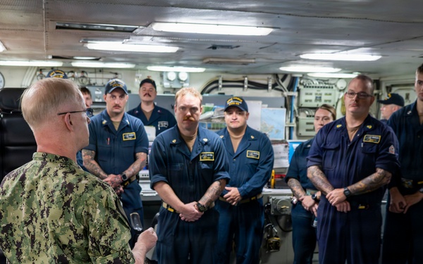 CNO and MCPON visit USS Nimitz