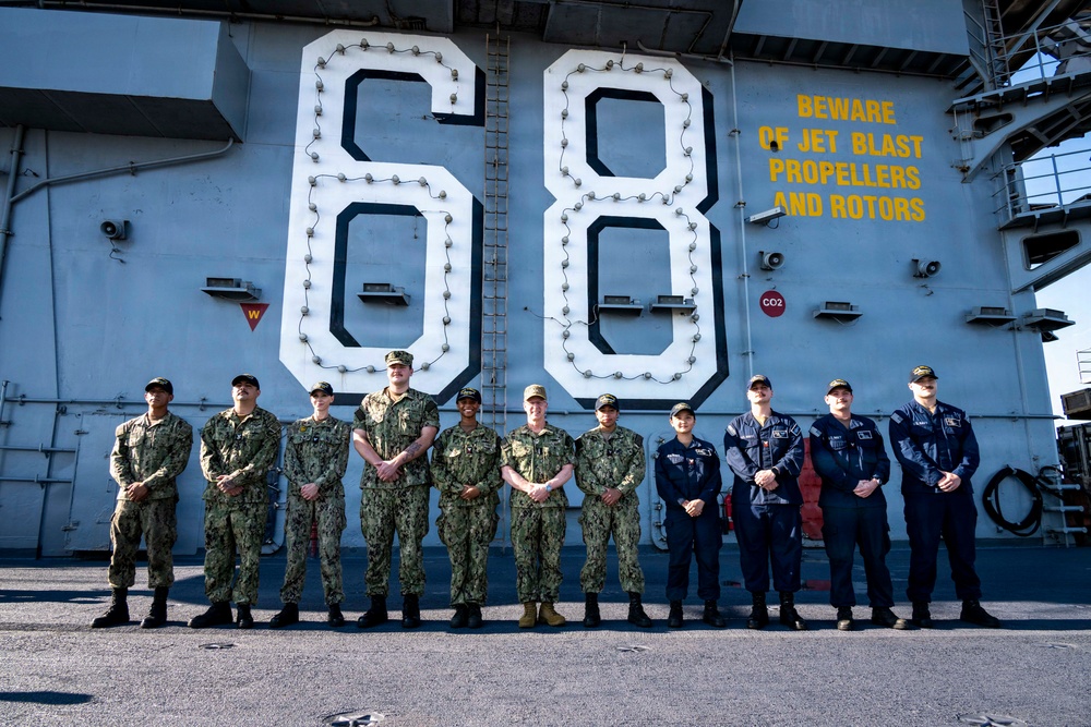 CNO and MCPON visit USS Nimitz