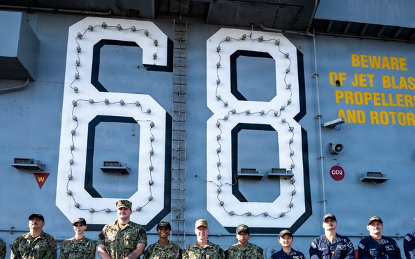 CNO and MCPON visit USS Nimitz