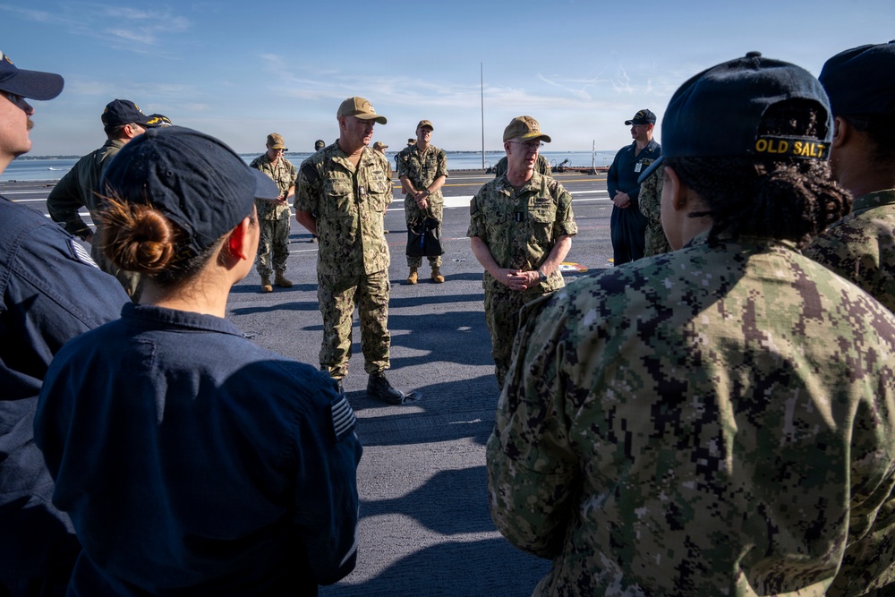 CNO and MCPON visit USS Nimitz