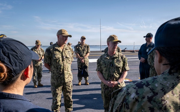CNO and MCPON visit USS Nimitz