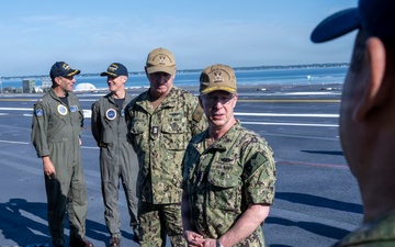CNO and MCPON visit USS Nimitz
