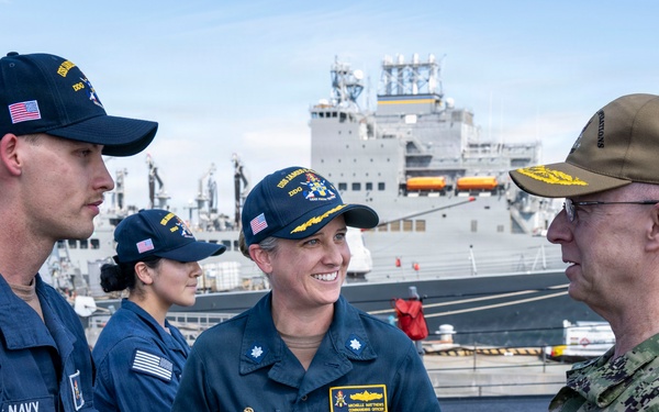 CNO and MCPON visit USS James E. Williams