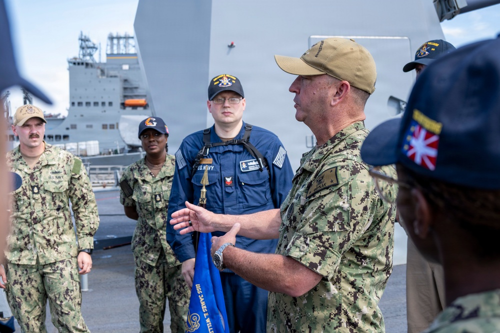 CNO and MCPON visit USS James E. Williams