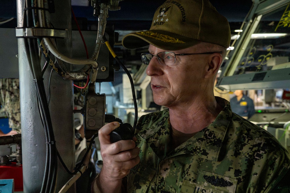 CNO and MCPON visit USS James E. Williams