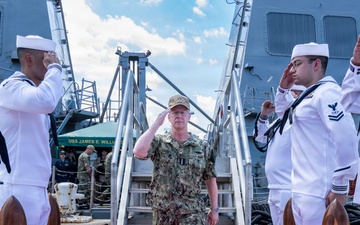 CNO and MCPON visit USS James E. Williams