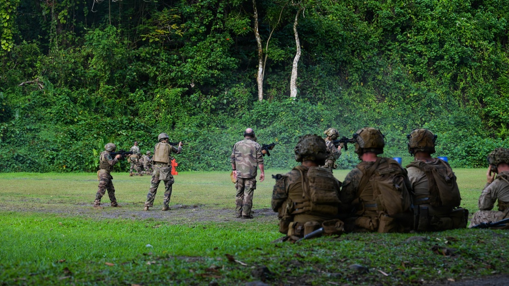 DELAYEN 26: MRF-D, French Armed Forces in French Polynesia conduct bilateral live-fire squad attack drills