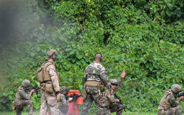 DELAYEN 26: MRF-D, French Armed Forces in French Polynesia conduct bilateral live-fire squad attack drills