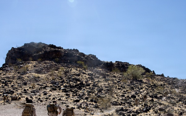5th Air Naval Gunfire Liaison Company Marines conduct site survey