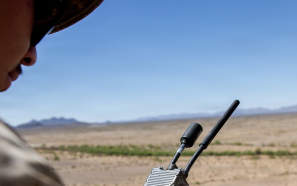 5th Air Naval Gunfire Liaison Company Marines conduct site survey