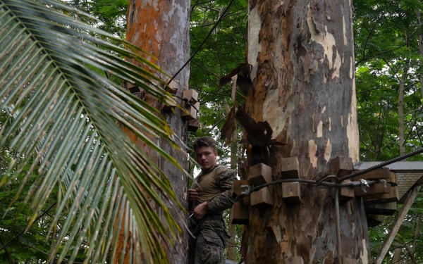 DELAYEN 26: MRF-D Marines participate in obstacle drill for commando course