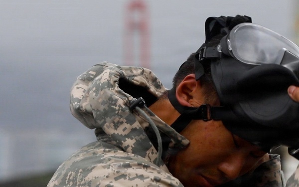 Champion Brigade decon training at Busan port
