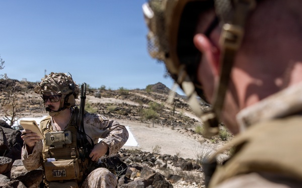 5th Air Naval Gunfire Liaison Company Marines conduct live-fire close air support