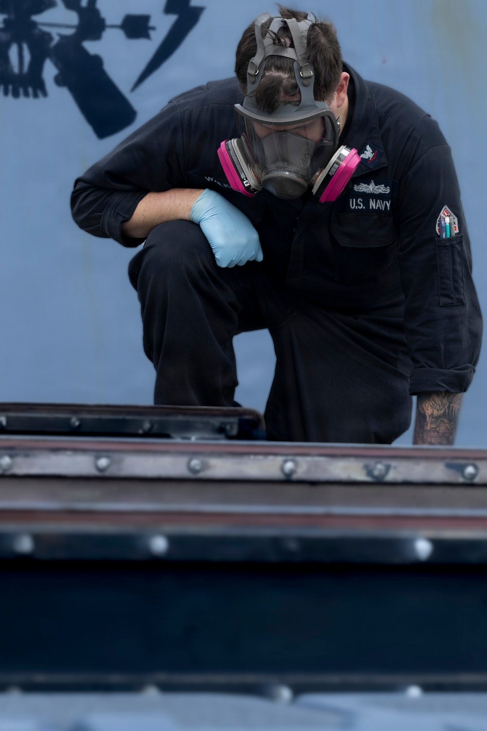 Delbert D. Black Sailors Conduct Maintenance