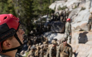 3rd Bn., 4th Marines prepare to climb cliffs during MTX 4-26
