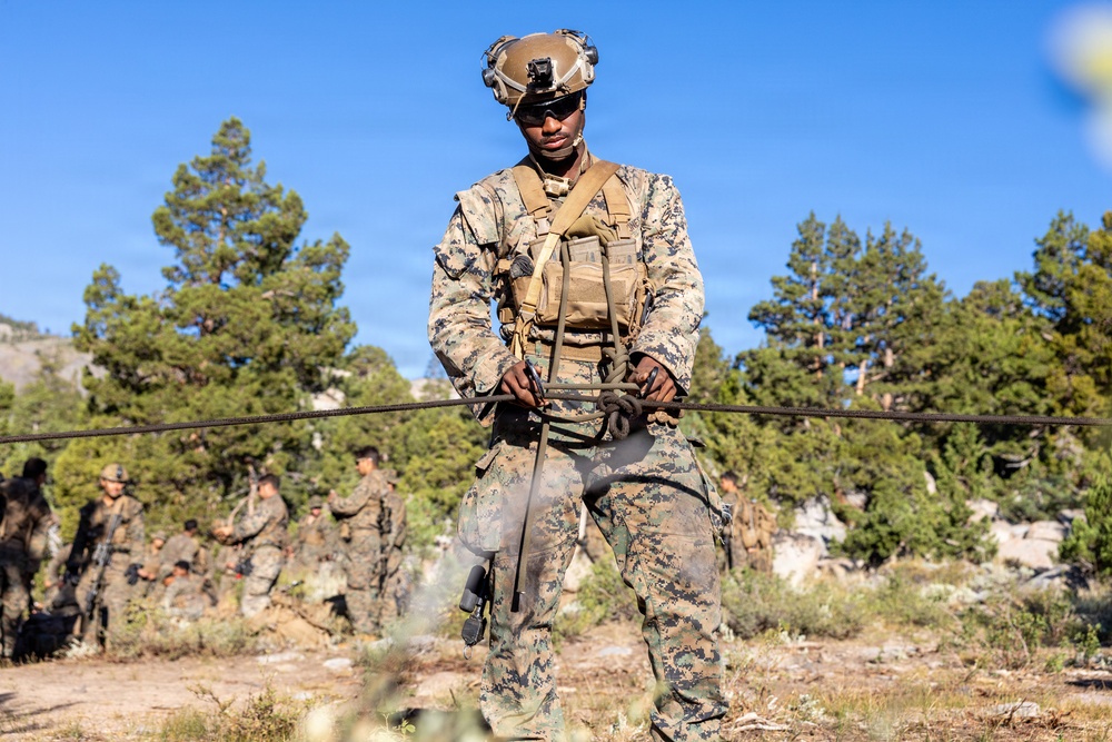 3rd Bn., 4th Marines practice cliff assaults during MTX 4-26
